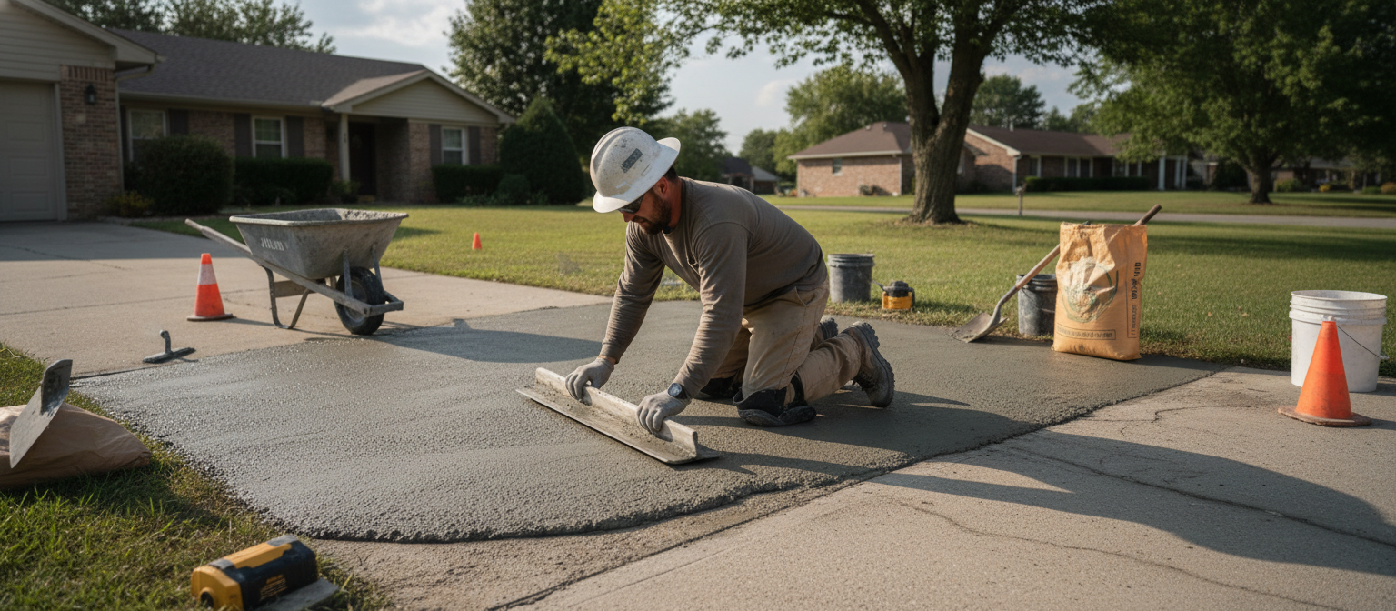 Decorative concrete finishes for driveways in Nashville, TN